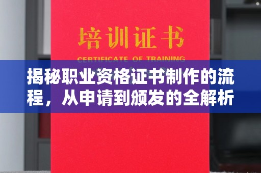 嘉陵揭秘职业资格证书制作的流程，从申请到颁发的全解析