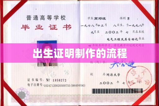 嘉陵出生证明制作的流程