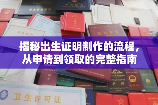 嘉陵揭秘出生证明制作的流程，从申请到领取的完整指南