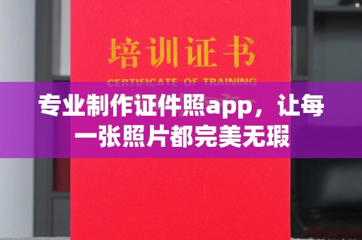 嘉陵专业制作证件照app，让每一张照片都完美无瑕