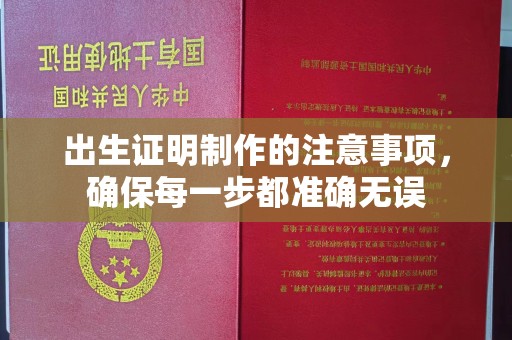 嘉陵出生证明制作的注意事项，确保每一步都准确无误