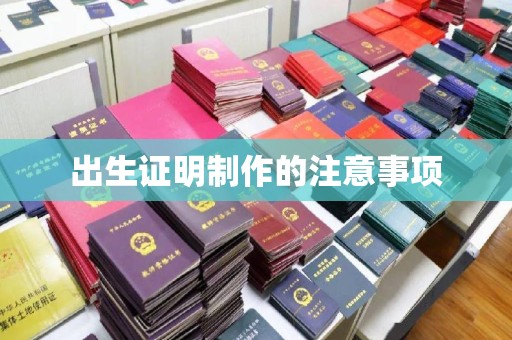 嘉陵出生证明制作的注意事项